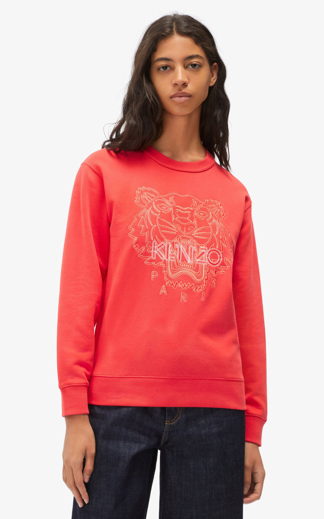 Sweatshirt Kenzo Tiger Feminino - Vermelhas | 642ODPCUH